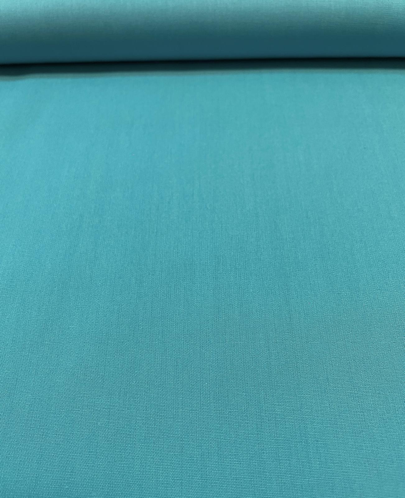 Baumwolle Popeline uni türkis Baumwolle Popeline uni türkis